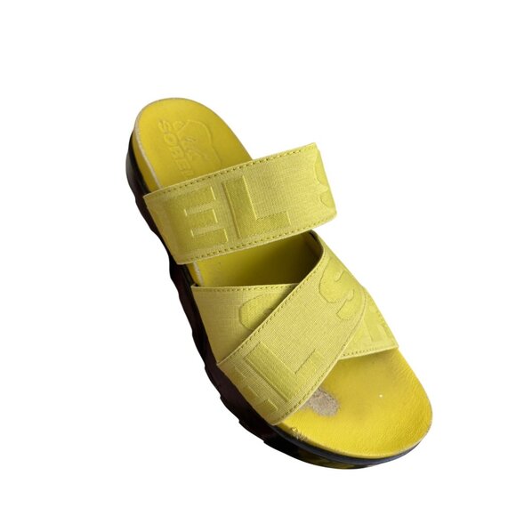Sorel Womens Roaming Sport Slide Sandals Yellow Bolt & Black Casual Wear - Picture 4 of 15